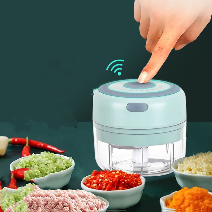Rechargeable Mini Electric Garlic Crusher – Cordless Garlic Press & Food Processor