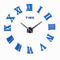 Large DIY Roman Numeral Wall Clock – 3D Acrylic Mirror Design Modern Home Decor for Living Room or Office