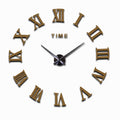 Large DIY Roman Numeral Wall Clock – 3D Acrylic Mirror Design Modern Home Decor for Living Room or Office