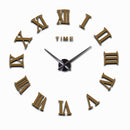 Large DIY Roman Numeral Wall Clock – 3D Acrylic Mirror Design Modern Home Decor for Living Room or Office