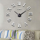 Large DIY Roman Numeral Wall Clock – 3D Acrylic Mirror Design Modern Home Decor for Living Room or Office