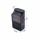 Mini Fireplace Effect Space Heater – 500W Plug-In Wall Heater with Thermostat & Remote Control