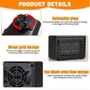 Mini Fireplace Effect Space Heater – 500W Plug-In Wall Heater with Thermostat & Remote Control