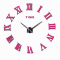 Large DIY Roman Numeral Wall Clock – 3D Acrylic Mirror Design Modern Home Decor for Living Room or Office
