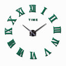 Large DIY Roman Numeral Wall Clock – 3D Acrylic Mirror Design Modern Home Decor for Living Room or Office