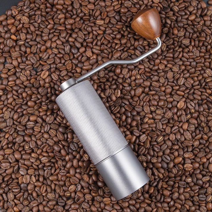 Manual Coffee Grinder – Adjustable Stainless Steel Burrs 25g Capacity Wooden