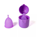 Silicone Menstrual Cup Set with Portable Sterilizer Box – Hygienic Reusable and Travel-Friendly