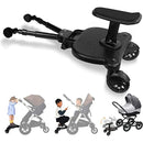 Buggy Board with Seat – 2-Wheel Pushchair with 360° Wheels