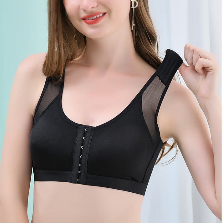 Wireless Breathable Posture Corrector - Front Buckle Sports Bra