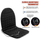 Universal Heated Car Seat Cushion – 12V Winter Seat Cover with Backrest Support