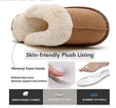 Women’s Fuzzy Suede Slippers – Fluffy Slip-On House Shoes with Anti-Skid Sole