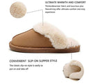 Women’s Fuzzy Suede Slippers – Fluffy Slip-On House Shoes with Anti-Skid Sole