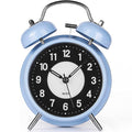 Twin Bell Alarm Clock 4 Inch – Rechargeable Luminous Retro Silent with Backlight