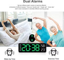 Digital LED Wall Clock 9 inch – Alarm Calendar & Temperature Display for Home or Office