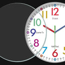Children’s Silent Wall Clock – 24-Hour Easy Time Learning 10 Inch Ideal for Bedroom or Classroom