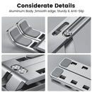 Foldable Laptop Stand – Lightweight 10 Angle Adjustable