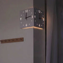 Double-Sided Corner Wall Clock with Light – Modern Creative Two-Face Design for Living Room Decor