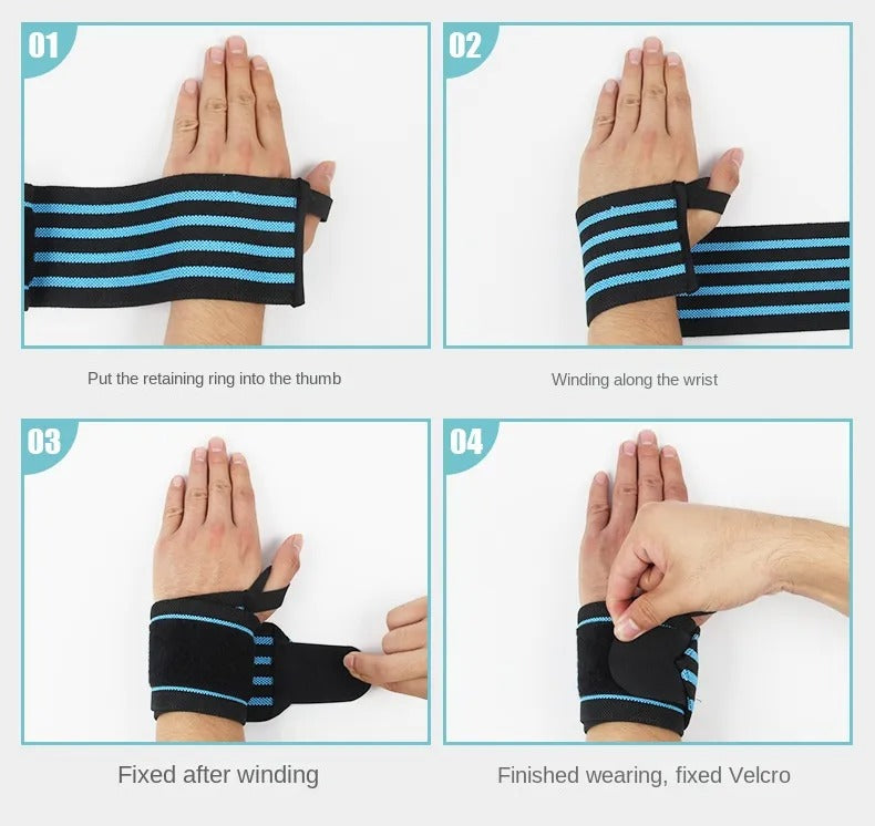 Compression Wrist Wraps – Elastic Wrist Support Brace for Weightlifting Pack of 2