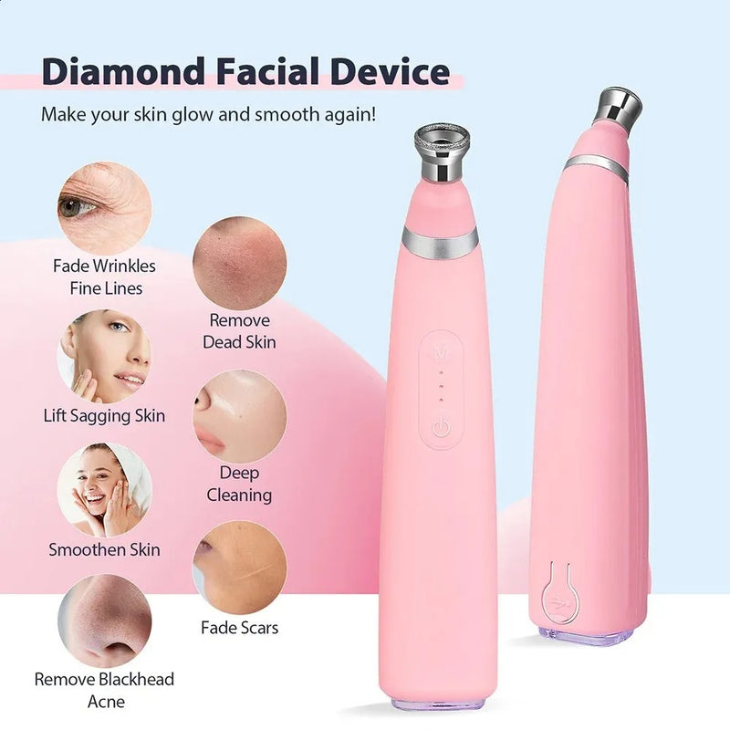 Diamond Microdermabrasion Machine – 3 Modes 8 Tips Blackhead Removal Tool