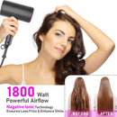 1800W Ionic Hair Dryer with Diffuser – Fast Drying Portable for Home Salon & Travel