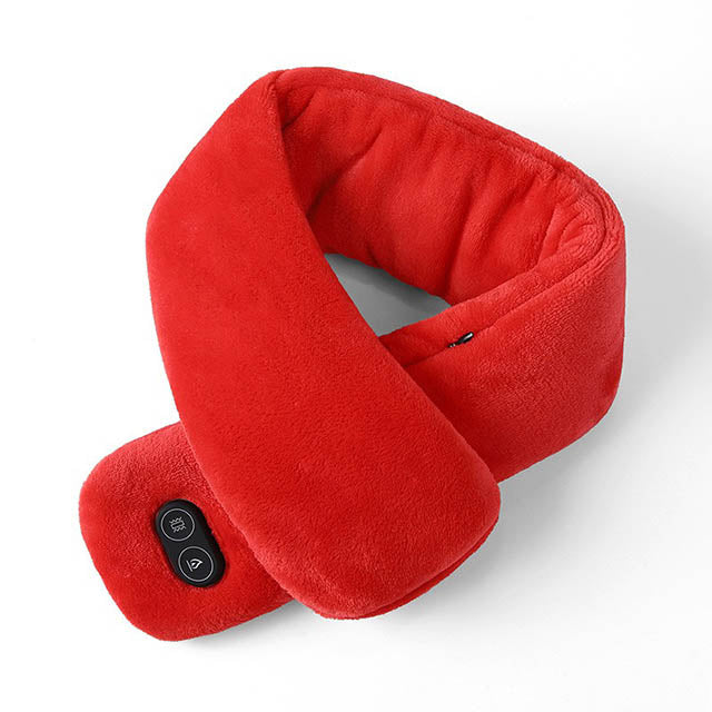 Heated Scarf with Vibration Massage – Waterproof Neck Warmer 3 Heat Levels Double Control Switch
