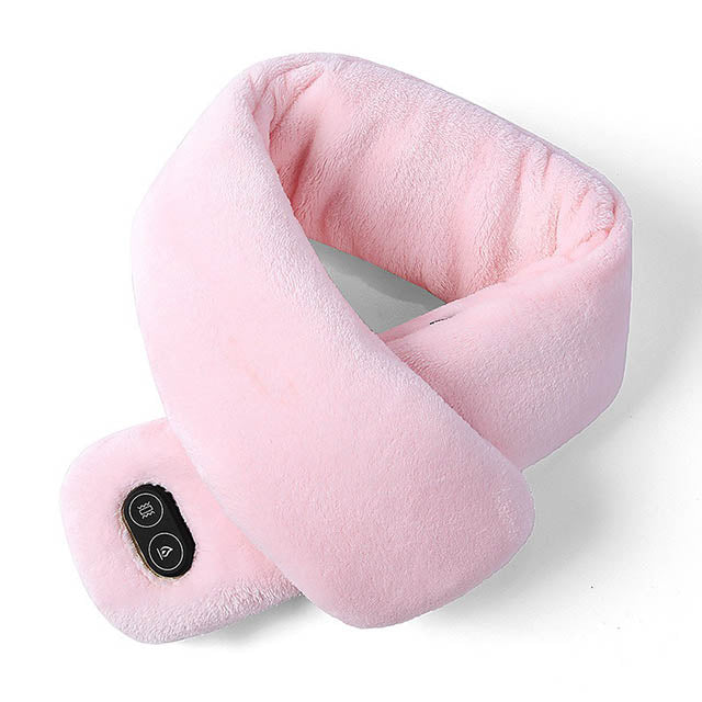 Heated Scarf with Vibration Massage – Waterproof Neck Warmer 3 Heat Levels Double Control Switch