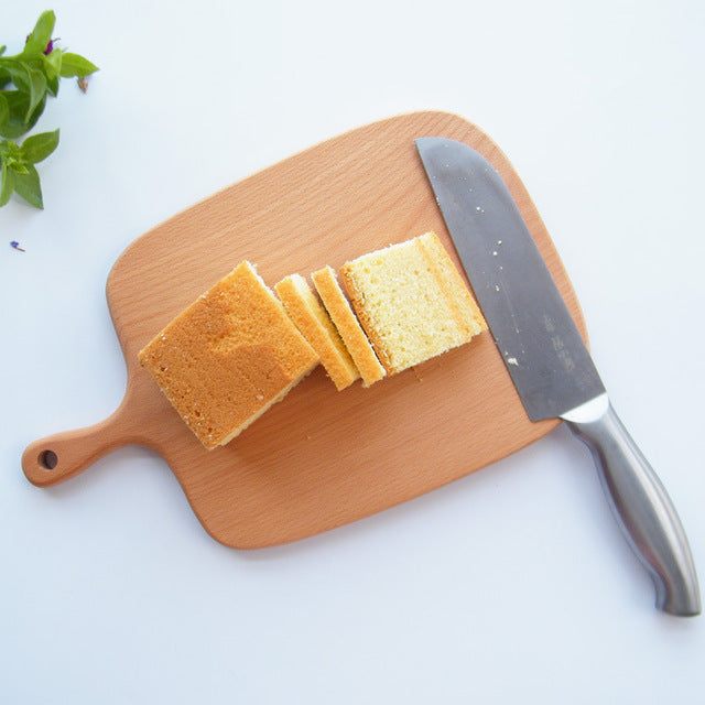 Beech Wood Chopping Board – Nordic Style Bread & Fruit Board for Kitchen