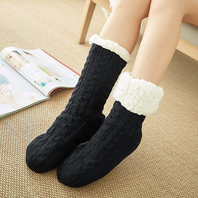 Women’s Fuzzy Slipper Socks – Soft Warm and Non-Slip Cozy Fleece-Lined Winter House Socks