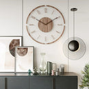 Nordic 14" Wooden Wall Clock – Silent Non-Ticking Modern Scandinavian Design for Home & Office Decor