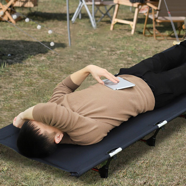 Portable Folding Camping Bed – Lightweight Travel Bed for Adults & Kids – Black