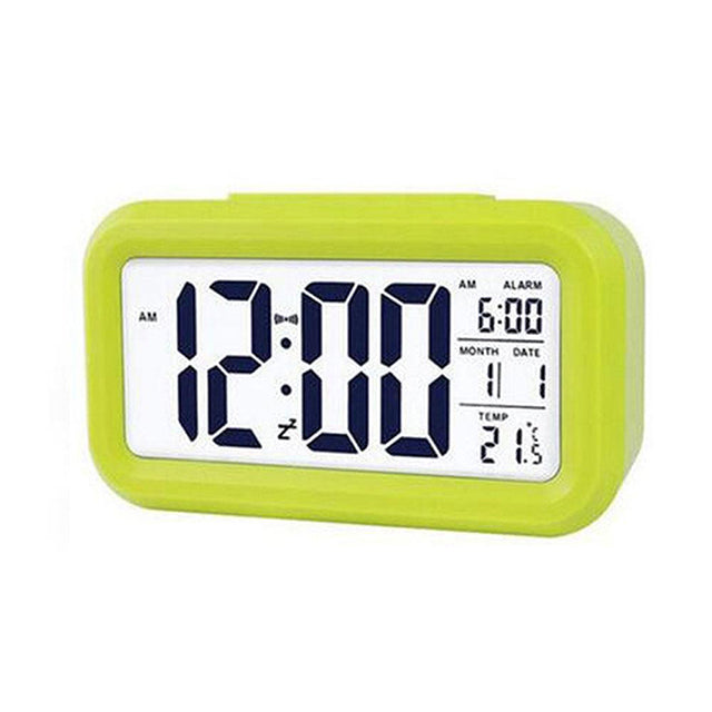 Cute Digital Alarm Clock – LCD Display with Temperature Nightlight & Snooze Perfect for Bedside Table