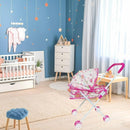 Foldable Doll Pram – Pretend Play Pushchair Toy with Lion Pattern