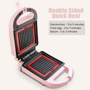 2-in-1 Sandwich Maker & Toaster – Non-Stick Auto Sealing Plates