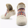 Unisex Knitted Floor Socks – Cozy Fleece Non-Slip Slipper Socks