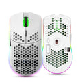 Ultralight Wireless Gaming Mouse – 2.4G Honeycomb RGB Mouse with 6 Programmable Buttons & Adjustable DPI