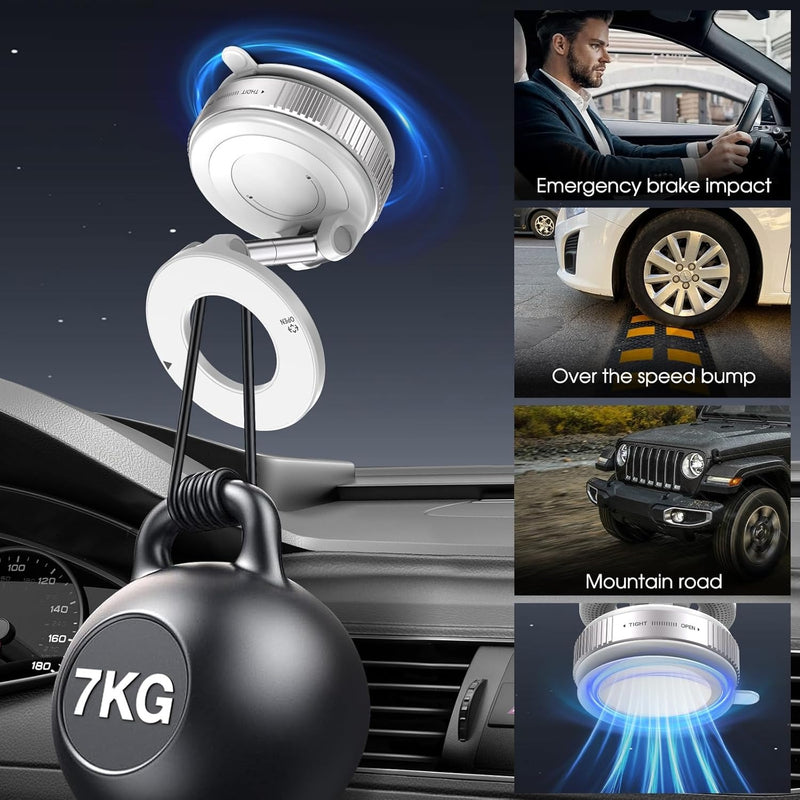 Magnetic Car Phone Holder – Foldable 360° Rotating Car Phone Mount