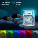 Portable 3-in-1 Cooling Fan & Air Conditioner – Compact Air Cooler with LED Night Light for Home