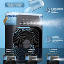 Portable 3-in-1 Cooling Fan & Air Conditioner – Compact Air Cooler with LED Night Light for Home