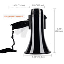 Portable Handheld Megaphone with Siren – 30W Loud Bullhorn Speaker with Folding Handle