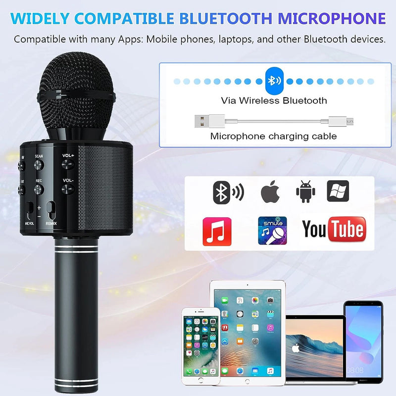 Wireless Bluetooth Karaoke Microphone – Handheld Mic & Speaker For All Ages