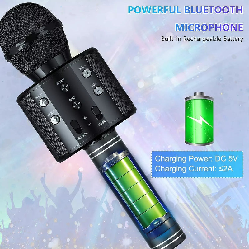 Wireless Bluetooth Karaoke Microphone – Handheld Mic & Speaker For All Ages