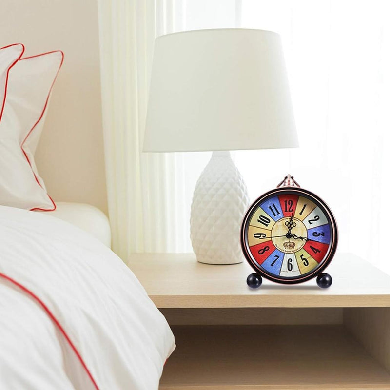 Classic European Design Clock – Silent Non-Ticking Quartz Desk Clock