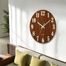 12-Inch Wooden Wall Clock – Glow-in-the-Dark Silent Quartz Movement MDF Background
