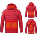 Unisex Heated Winter Jacket – 9 Heating Zones Lightweight Quilted Coat with Hood