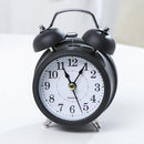 Twin Bell Alarm Clock 6 Inch – Rechargeable Silent Tick Battery Powered for Heavy Sleepers