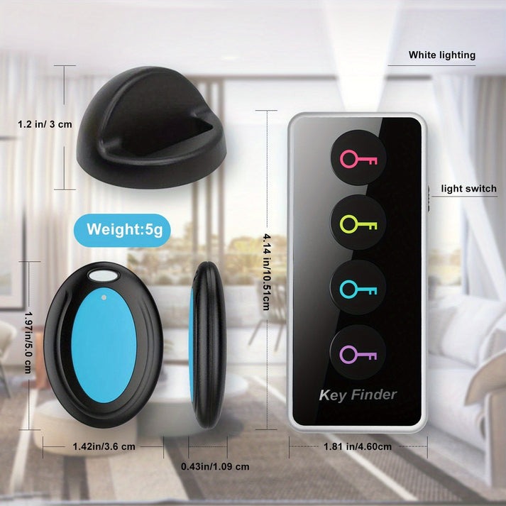 4-in-1 Key Chain Key Finder with LED Light – Color-Coded Key Locator for Keys