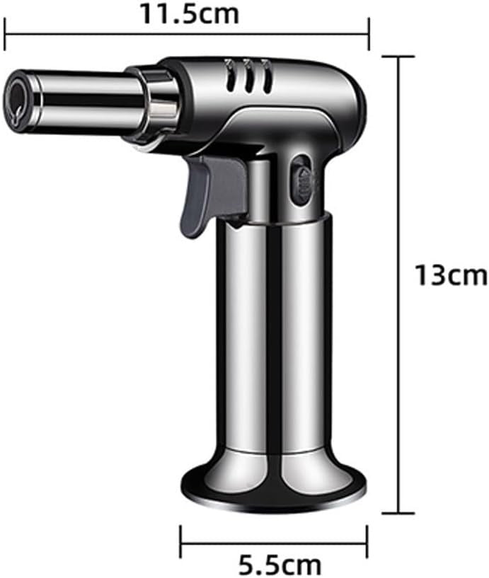 Refillable Butane Kitchen Blow Torch – Adjustable Flame with Safety Lock