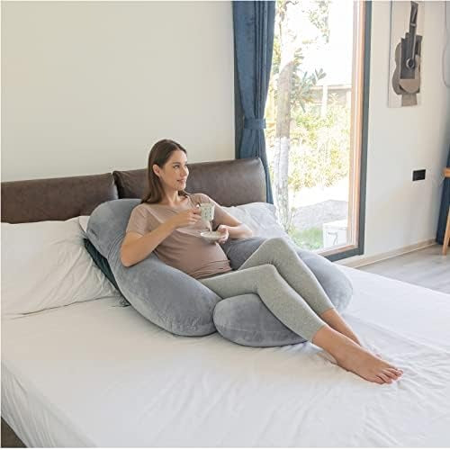 U-Shaped Maternity Pillow – Full Body Pregnancy Pillow with Belly Back Hip & Leg Support