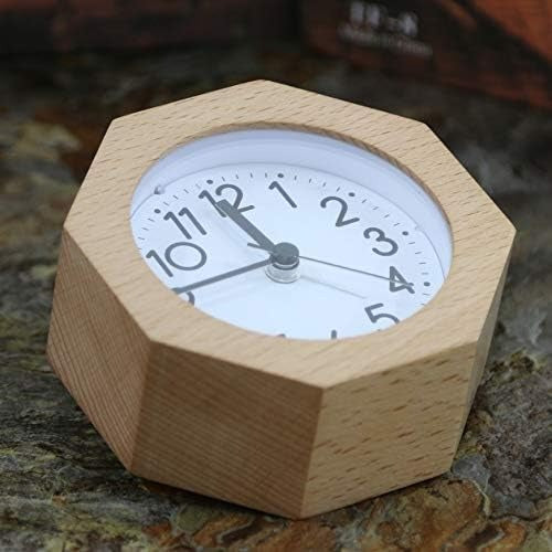 Wooden Analog Alarm Clock – Silent No-Tick Backlight Stylish Home Decor