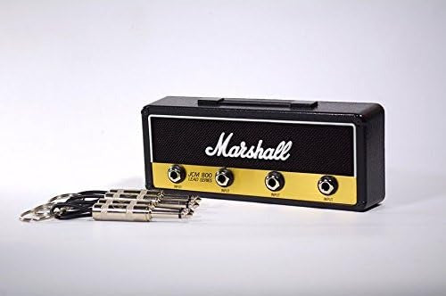 Guitar Amp Key Holder – Wall-Mounted Key Rack with 4 Guitar Plug Keychains
